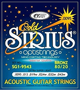 Struny na akustickú gitaru 09-43 SG1-9543 Sirius Gold Gorstring
