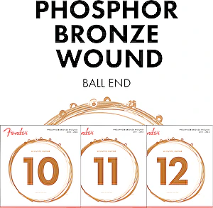 Struny na akustickú gitaru 10-48 60XL phosphor bronze Fender