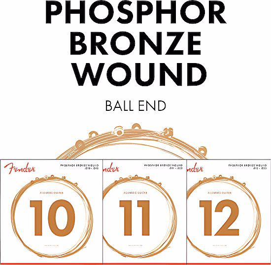 Struny na akustickú gitaru 10-48 60XL phosphor bronze Fender