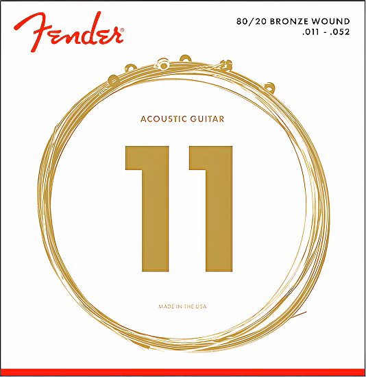 Struny na akustickú gitaru 11-52 70CL bronze Fender