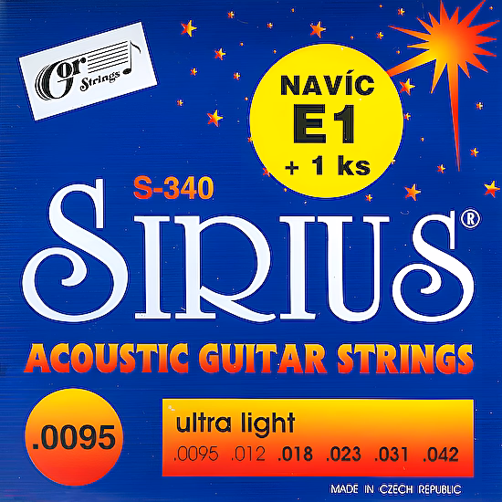 Struny na akustickú gitaru 09-42 S-340 bronz a mosadz Sirius Gorstring