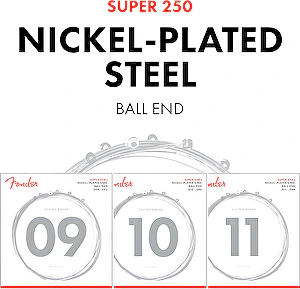 Struny na elektrickú gitaru 08-38 250XS Ball End, Nickel Fender