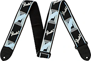 Pás na gitaru Black-Light Grey-Blue Monogrammed Fender