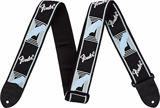 Pás na gitaru Black-Light Grey-Blue Monogrammed Fender