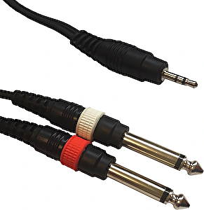 Audio kábel AC-J3S-2J6M/1,5 Jack 3,5 Stereo/2x 6,3 J 1,5m ADJ