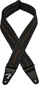 Pás na gitaru x Wrangler Riveted Denim Washed Black Stitch Fender