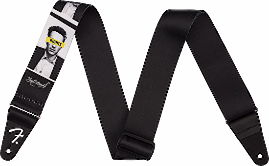 Pás na gitaru Joe Strummer Know Your Rights Strap, Black/White Fender