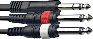 Audio kábel SSYC6/PS2P E jack 6,3mm/2x jack 6,3 6m Stagg