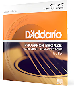 Struny na akustickú gitaru 10-47 EJ15 D´addario