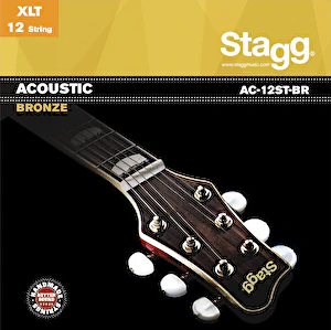 Struny na 12-strun. akustickú gitaru AC-12ST-BR, extra light Bronz Stagg