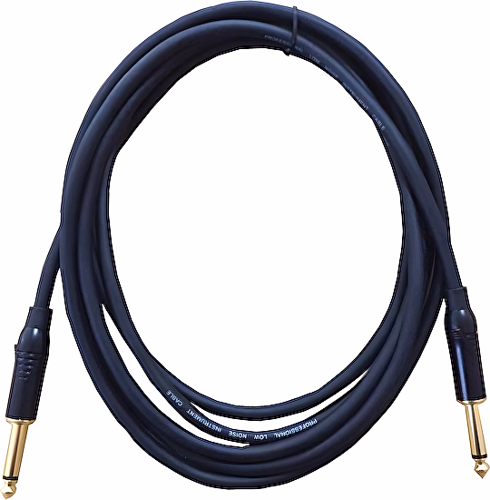 Nástrojový kábel jack 6,3/ jack 6,3 mm 3m zlatý Lewitz