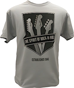 Sivé krátke pánske tričko S Guitar Necks Fender