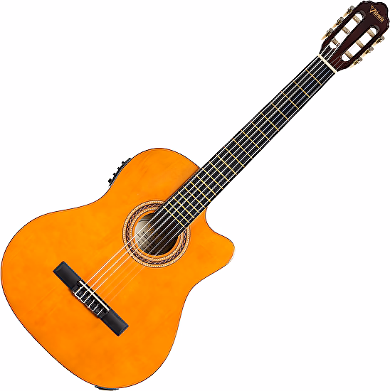 Klasická gitara 4/4 VC104CE s výrezom, natural Valencia