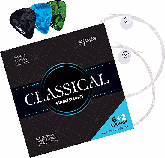 Struny na klasickú gitaru nylon 6+2+trsátka Shaman