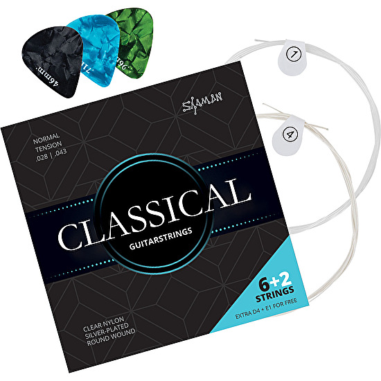 Struny na klasickú gitaru nylon 6+2+trsátka Shaman