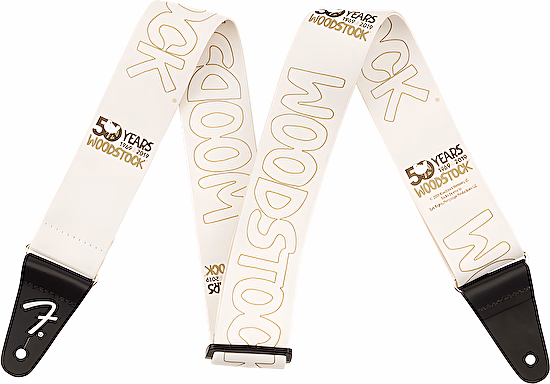 Pás na gitaru Woodstock Strap White