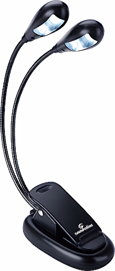 Lampa na noty EL-02-BK štipcová, dvojitá, 4 led diódy ENO Music