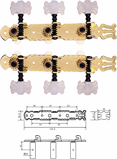 Ladiaca mechanika na klasickú gitaru CMH0451GD Dr.Parts