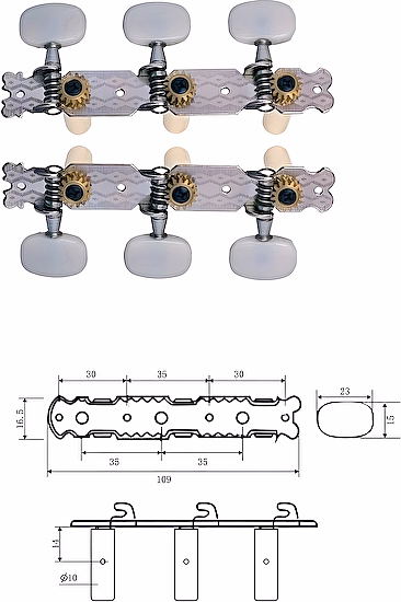 Ladiaca mechanika CMH0150-CR na klasickú gitaru Dr.Parts