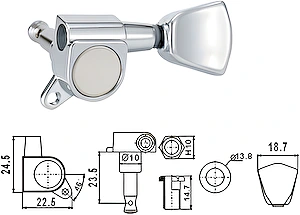 Ladiaca mechanika EMH7004-CR-R6 na elektrickú gitaru Dr.Parts