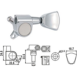Ladiaca mechanika EMH7004-CR-R6 na elektrickú gitaru Dr.Parts