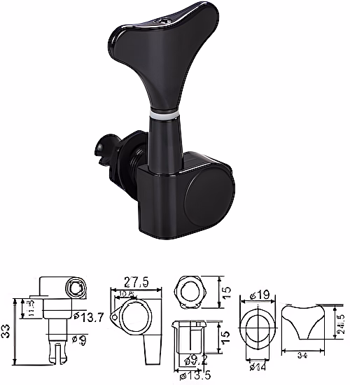 Ladiaca mechanika na basgitaru BMH7105-BK-R4 Dr.Parts