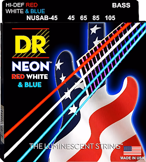 Struny na elektrickú basgitaru 45-105 Neon-USA DR.Strings