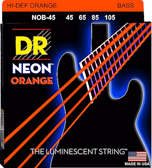 Struny na elektrickú basgitaru NOB-45 45-105 Neon-Orange DR.Strings