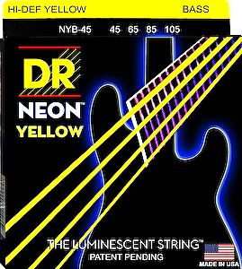 Struny na elektrickú basgitaru 45-105  Neon-Yellow DR.Strings