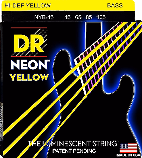 Struny na elektrickú basgitaru 45-105 Neon-Yellow DR.Strings