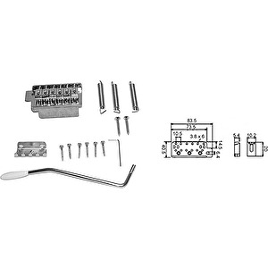 Kobylka na elektrikcú gitaru EBR1-CR, chróm Dr.Parts