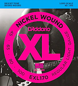 Struny na elektrickú basgitaru 45-100 EXL170 D´Addario