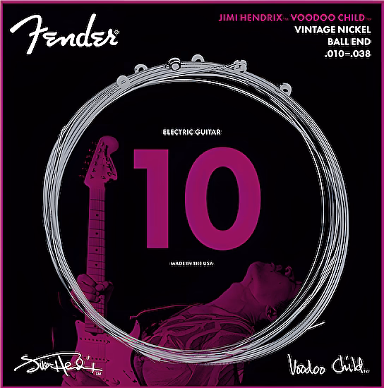 Struny na elektrickú gitaru 10-38 Hendrix Voodoo Child™ Ball End Nickel Fender