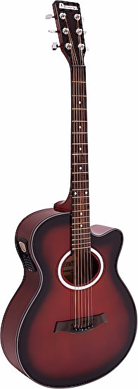 Elektro-akustická gitara AW-400 western redburst Dimavery