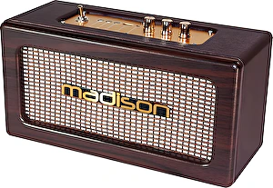 Prenosný batériový zvukový systém FREESOUND-VINTAGE-WD s USB, MP3,  Bluetooth, 2x10W Madison