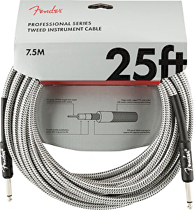 Nástrojový kábel série Professional, rovný/rovný 7,5m 25' biely tweed Fender