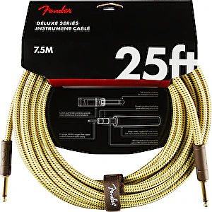 Nástrojový kábel série Deluxe, rovný/rovný 7,5m 25' tweed Fender