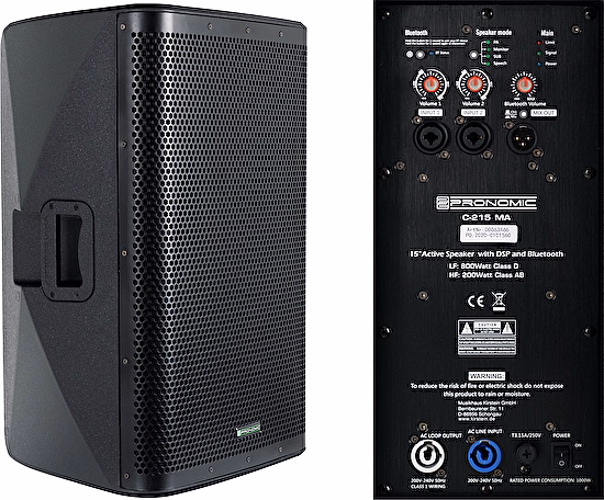 Aktívny reproduktor C-215 MA 15" 1000W Stereo Pronomic