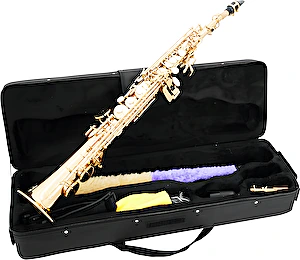 Saxofón Soprán Bb SP-10 zlatý Dimavery