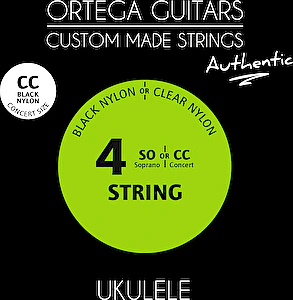 Struny na koncertné ukulele UKABK-CC black nylon Ortega