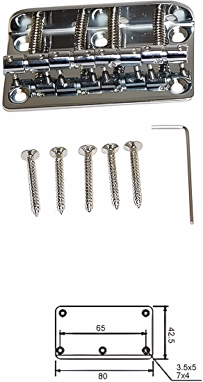 Kobylka na basgitaru BBR1-CR 4-strunová Dr.Parts