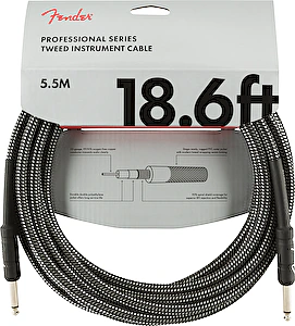 Nástrojový kábel série Professional, rovný/rovný 5,5m 18,6' sivý tweed Fender