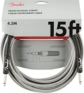 Nástrojový kábel série Professional, rovný/rovný 4,5m 15' biely tweed Fender