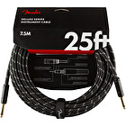 Nástrojový kábel série Deluxe, rovný/rovný 7,5m 25' čierny tweed Fender