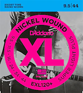 Struny na elektrickú gitaru 9,5-44 niklové, séria XL D´Addario