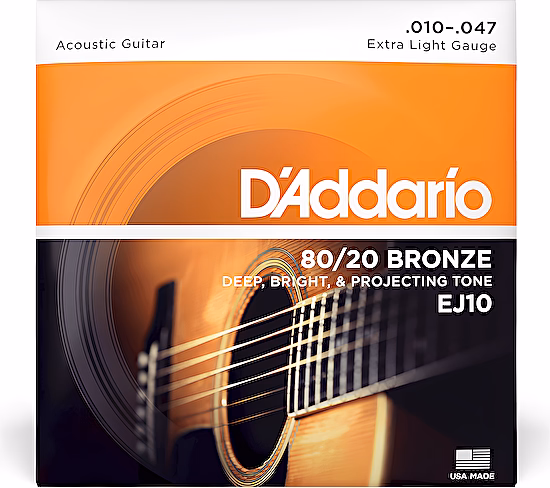 Struny na akustickú gitaru 10-47 EJ10 D´addario