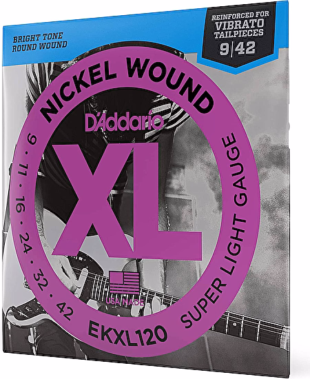 Struny na elektrickú gitaru 9-42 niklové, séria XLtremolo D´addario