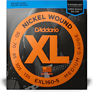 Struny na elektrickú basgitaru EXL160-5 D´Addario