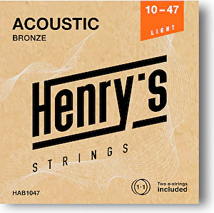 Struny na akustickú gitaru 10-47 bronze Henry's