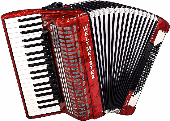 Akordeón Topas IV 37/96/IV/11/5 red-pearloid Weltmeister